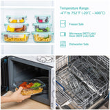 Load image into Gallery viewer, 8 Pack Glass Food  Storage Containers