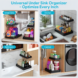 Load image into Gallery viewer, 2 Sets of 2-Tier Multi-Purpose Stackable Under Sink Organizer