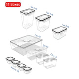 Load image into Gallery viewer, 11pcs Food Storage Containers Clear Plastic (1#)