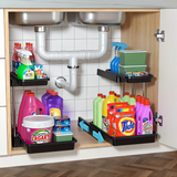 Load image into Gallery viewer, 2 Sets of 2-Tier Multi-Purpose Stackable Under Sink Organizer