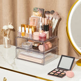 Load image into Gallery viewer, 3 Tier Clear Makeup Organizer with Drawer