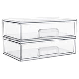 Load image into Gallery viewer, 12&#39;&#39;W Clear Stackable Storage Drawers