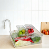 Load image into Gallery viewer, 18pcs Kitchen Food Fruit Storage Orgainzer,Plastic Storage Boxes (3#)