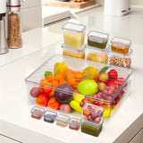 Load image into Gallery viewer, 17 pcs Kitchen Food Storage Container Bins with Lids,Multipurpose Clear Plastic (1#)