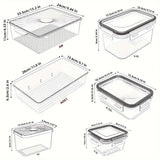 Load image into Gallery viewer, 18pcs BPA Free Clear Plastic Kitchen Food Storage Container (5#)