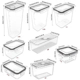 Load image into Gallery viewer, 10pcs kitchen storage organizer containers with airtight lids (4#)