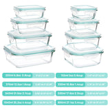 Load image into Gallery viewer, 8 Pack Glass Food  Storage Containers