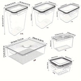 Load image into Gallery viewer, 17 pcs Kitchen Food Storage Container Bins with Lids,Multipurpose Clear Plastic (1#)