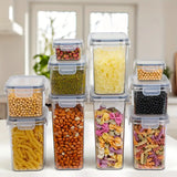 Load image into Gallery viewer, 17 pcs Kitchen Food Storage Container Bins with Lids,Multipurpose Clear Plastic (1#)