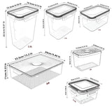 Load image into Gallery viewer, 17pcs High Quality Pantry Storage Container Kitchen Food Clear Plastic Storage Boxes (7#)