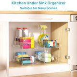 Load image into Gallery viewer,  4 Pack Bathroom Storage Organizer, 2 Tier Clear Under Sink Organizers