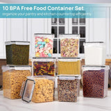 Load image into Gallery viewer, 10pcs Sugar and Flour Storage Container with Airtight Lids