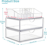 Load image into Gallery viewer, 3 Tier Clear Makeup Organizer with Drawer