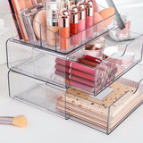 Load image into Gallery viewer, 3 Tier Clear Makeup Organizer with Drawer