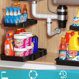 Load image into Gallery viewer, 2 Sets of 2-Tier Multi-Purpose Stackable Under Sink Organizer