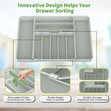 Load image into Gallery viewer, Silverware Drawer Organizer, Expandable Utensil Tray for Kitchen