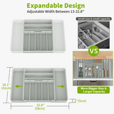 Load image into Gallery viewer, Silverware Drawer Organizer, Expandable Utensil Tray for Kitchen