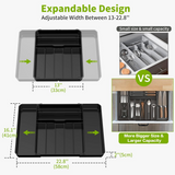 Load image into Gallery viewer, Silverware Drawer Organizer, Expandable Utensil Tray for Kitchen